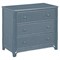 Elliana Coastal Beach Dark Blue Woven Rattan Bachelor Chest