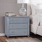 Elliana Coastal Beach Blue Woven Rattan Bachelor Chest