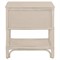 Elliana Coastal Beach Cream Woven Rattan Nightstand