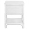 Elliana Coastal Beach White Woven Rattan Nightstand