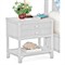 Elliana Coastal Beach White Woven Rattan Nightstand