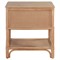 Elliana Coastal Beach Brown Woven Rattan Nightstand