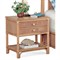 Elliana Coastal Beach Brown Woven Rattan Nightstand
