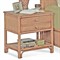 Elliana Coastal Beach Brown Woven Rattan Nightstand