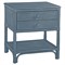 Elliana Coastal Beach Dark Blue Woven Rattan Nightstand