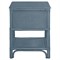 Elliana Coastal Beach Dark Blue Woven Rattan Nightstand