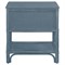 Elliana Coastal Beach Dark Blue Woven Rattan Nightstand