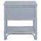 Elliana Coastal Beach Blue Woven Rattan Nightstand