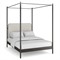 Cameron Modern Classic Off White Performance Metal Canopy Bed - Queen