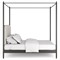 Cameron Modern Classic Off White Performance Metal Canopy Bed - Queen