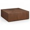 Bryson Modern Classic Brown Wood Block Square Coffee Table