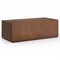 Bryson Modern Classic Brown Wood Block Rectangular Coffee Table