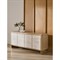 Milan Modern Classic Brown Oak Travertine Sideboard