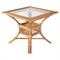 Cayden Coastal Beach Glass Natural Rattan Square Dining Table - 34&quot;