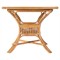 Cayden Coastal Beach Glass Natural Rattan Square Dining Table - 34&quot;