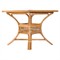 Cayden Coastal Beach Glass Natural Rattan Square Dining Table - 34&quot;