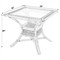 Cayden Coastal Beach Glass Natural Rattan Square Dining Table - 34&quot;