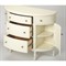 Aya Updated Traditional White Mahogany Wood Demilune Console Table