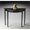 Charles French Country Black Wood Demilune Console Table