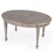 Rye Modern Classic Grey Brown Wood Oval Coffee Table
