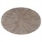Rye Modern Classic Grey Brown Wood Oval Coffee Table