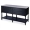 Florentine French Country Cream Marble Black Wood Sideboard