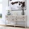 Florentine French Country Cream Marble Grey Wood Sideboard