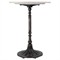 Cade French Country White Marble Black Iron Side Table