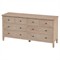 Nori Modern Classic Natural Wood Double Dresser