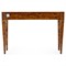 Renz Modern Classic Brown Burl Console Table