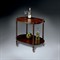 Quincy Updated Traditional Dark Brown Wood Bar Cart