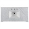 Eileen Updated Traditional White Marble Grey Wood Vanity Sink - 42&quot;