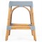 Frances Coastal Beach Blue Woven Natural Rattan Counter Stool
