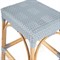 Frances Coastal Beach Blue Woven Natural Rattan Counter Stool