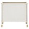 Ejiro Modern Classic Off White Mahogany Brown Oak Chest