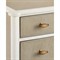 Ejiro Modern Classic Off White Mahogany Brown Oak Chest