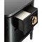 Sazana Modern Classic Black Oak Demilune Nightstand