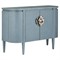 Sazana Modern Classic Blue Linen Oak Demilune Sideboard