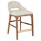Camila Modern Classic Cream Performance Brown Oak Counter Stool