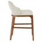 Camila Modern Classic Cream Performance Brown Oak Counter Stool