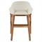 Camila Modern Classic Cream Performance Brown Oak Counter Stool