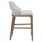 Camila Modern Classic Grey Performance Brown Oak Counter Stool