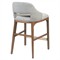 Camila Modern Classic Grey Performance Brown Oak Counter Stool