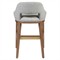 Camila Modern Classic Grey Performance Brown Oak Counter Stool
