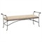Nicole Updated Traditional Beige Performance Black Steel Bedroom Bench