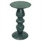 Stanley Updated Traditional Dark Green Marble Round Pedestal Accent Table