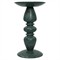 Stanley Updated Traditional Dark Green Marble Round Pedestal Accent Table