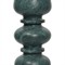 Stanley Updated Traditional Dark Green Marble Round Pedestal Accent Table