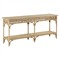 Jesse Coastal Beach Natural Woven Abaca Rectangular Console Table