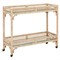 Jesse Coastal Beach Natural Woven Abaca Bar Cart